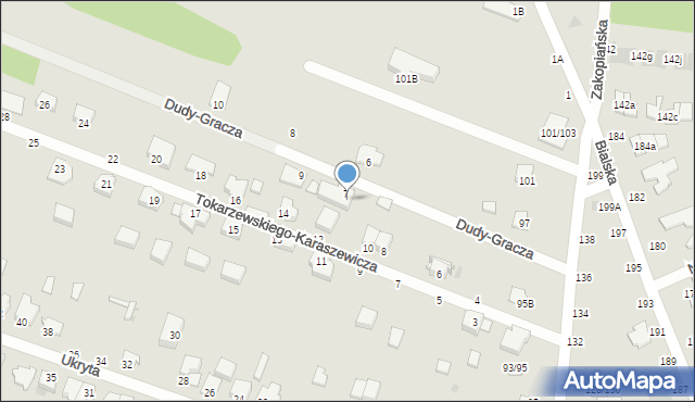 Częstochowa, Zakopiańska, 97C, mapa Częstochowy