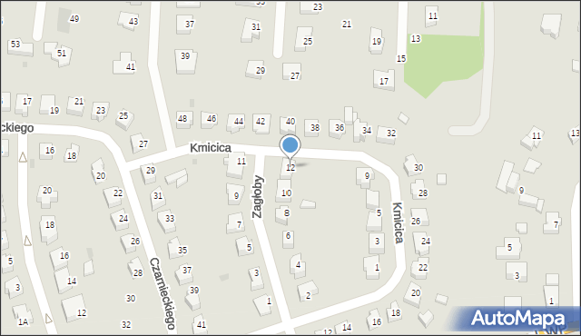 Człuchów, Zagłoby Jana Onufrego, 12, mapa Człuchów