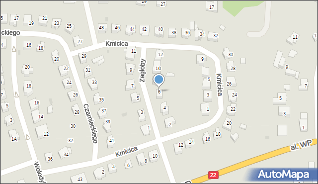 Człuchów, Zagłoby Jana Onufrego, 6, mapa Człuchów