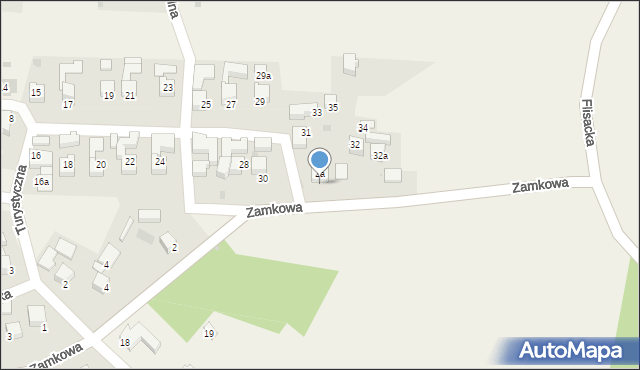 Czorsztyn, Zamkowa, 2A, mapa Czorsztyn