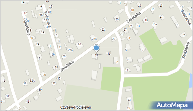 Czyżew, Zarębska, 33, mapa Czyżew