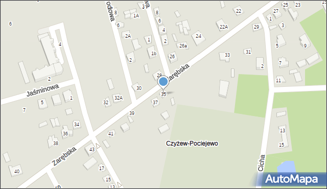 Czyżew, Zarębska, 35, mapa Czyżew