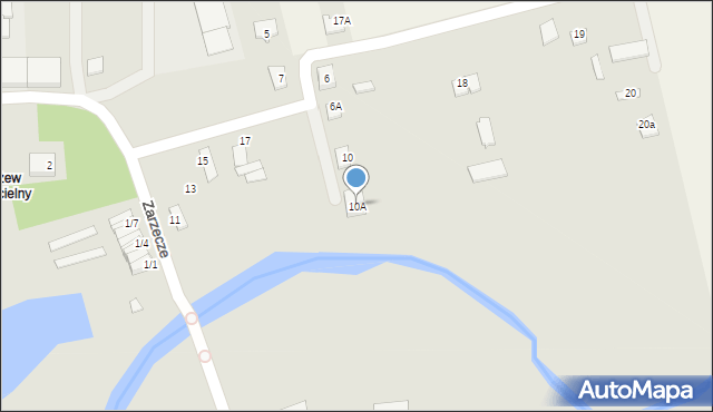 Czyżew, Zarzecze, 10A, mapa Czyżew