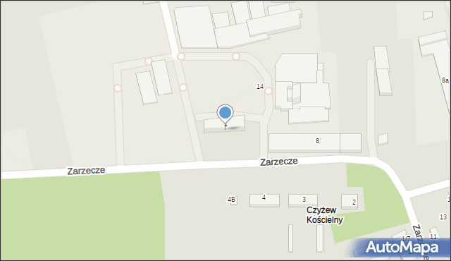 Czyżew, Zarzecze, 12, mapa Czyżew