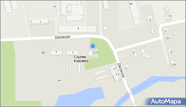 Czyżew, Zarzecze, 2, mapa Czyżew