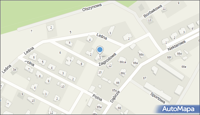 Dąbcze, Zagrodowa, 1, mapa Dąbcze