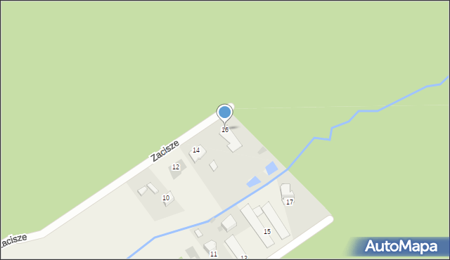 Dąbrowa, Zacisze, 16, mapa Dąbrowa