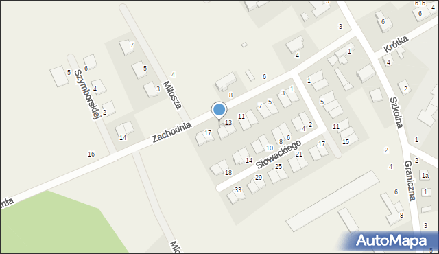 Dąbrowa, Zachodnia, 15, mapa Dąbrowa