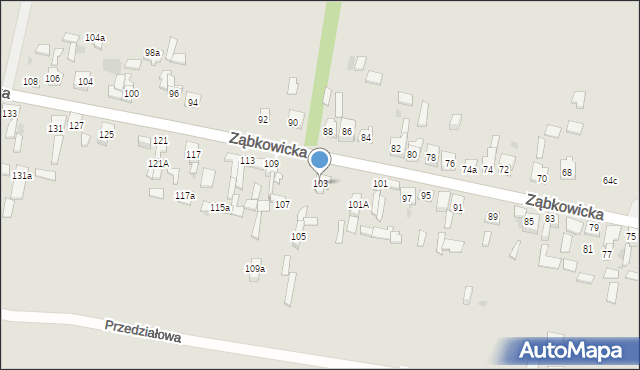 Dąbrowa Górnicza, Ząbkowicka, 103, mapa Dąbrowa Górnicza