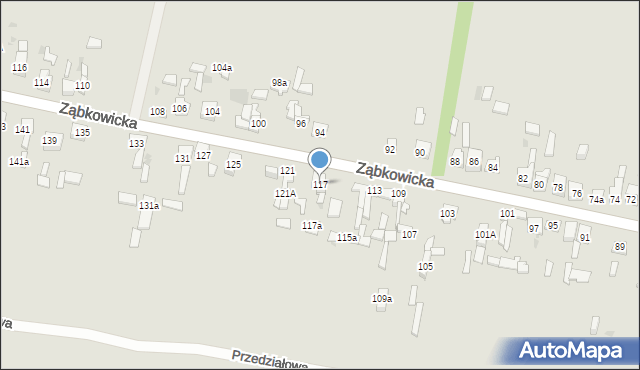 Dąbrowa Górnicza, Ząbkowicka, 117, mapa Dąbrowa Górnicza