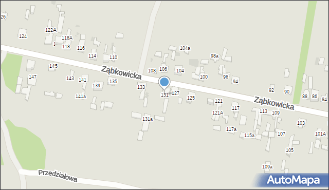 Dąbrowa Górnicza, Ząbkowicka, 131, mapa Dąbrowa Górnicza
