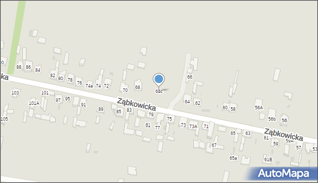 Dąbrowa Górnicza, Ząbkowicka, 64c, mapa Dąbrowa Górnicza