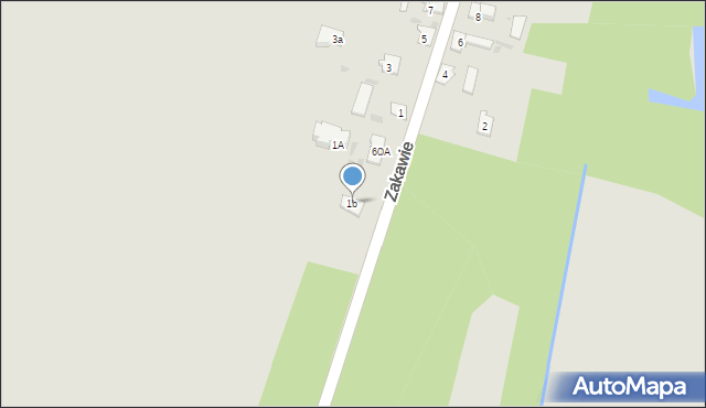 Dąbrowa Górnicza, Zakawie, 1b, mapa Dąbrowa Górnicza