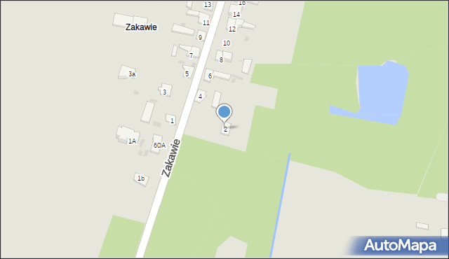 Dąbrowa Górnicza, Zakawie, 2, mapa Dąbrowa Górnicza
