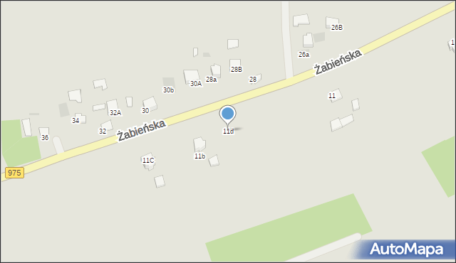 Dąbrowa Tarnowska, Żabieńska, 11d, mapa Dąbrowa Tarnowska