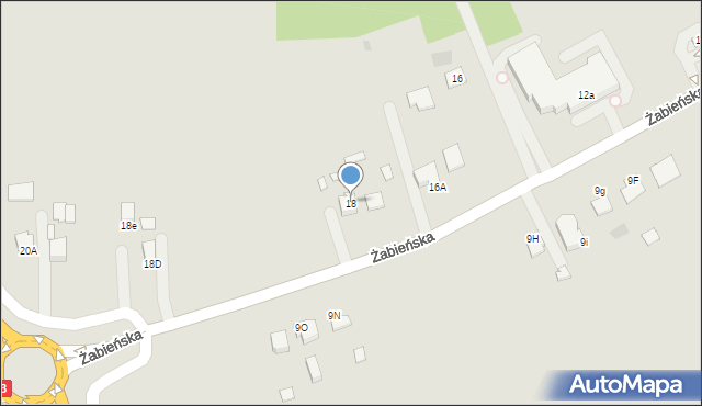 Dąbrowa Tarnowska, Żabieńska, 18, mapa Dąbrowa Tarnowska
