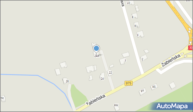 Dąbrowa Tarnowska, Żabieńska, 24A, mapa Dąbrowa Tarnowska