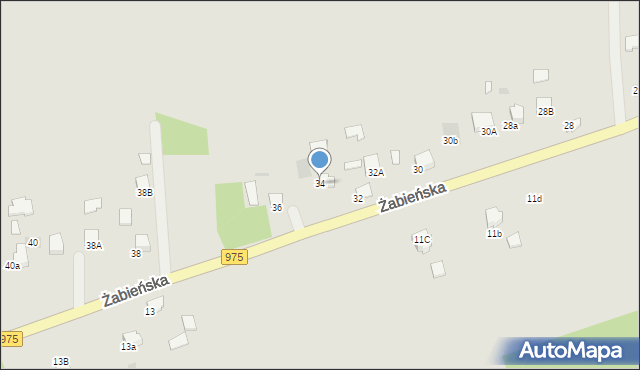 Dąbrowa Tarnowska, Żabieńska, 34, mapa Dąbrowa Tarnowska