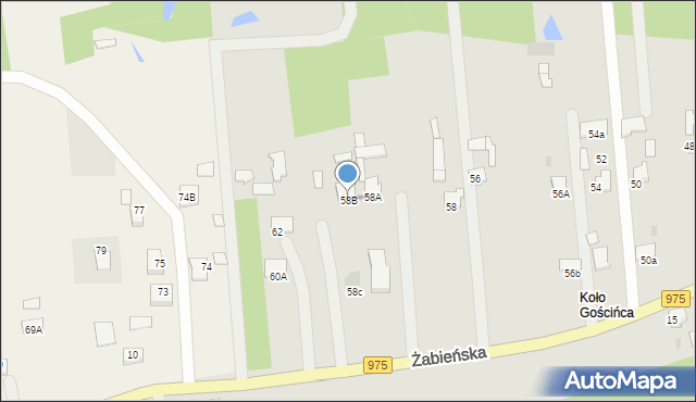 Dąbrowa Tarnowska, Żabieńska, 58B, mapa Dąbrowa Tarnowska