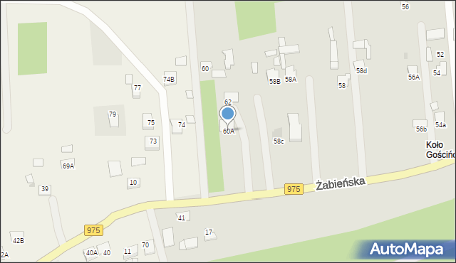 Dąbrowa Tarnowska, Żabieńska, 60A, mapa Dąbrowa Tarnowska