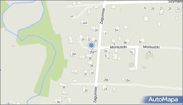 Dąbrowa Tarnowska, Zagumnie, 20a, mapa Dąbrowa Tarnowska