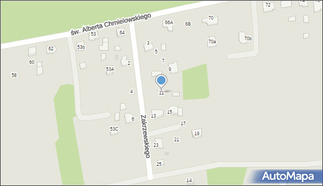 Dąbrowa Tarnowska, Zakrzewskiego Ludwika, 11, mapa Dąbrowa Tarnowska