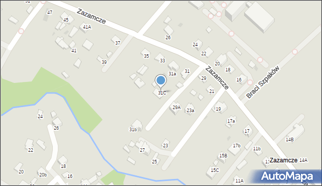 Dąbrowa Tarnowska, Zazamcze, 31C, mapa Dąbrowa Tarnowska