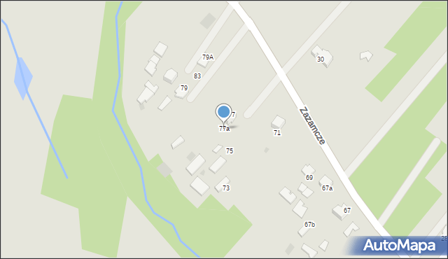 Dąbrowa Tarnowska, Zazamcze, 77a, mapa Dąbrowa Tarnowska