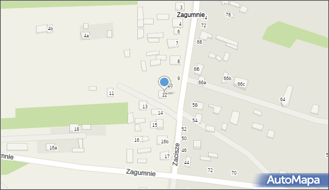 Dąbrowica, Zagumnie, 12, mapa Dąbrowica