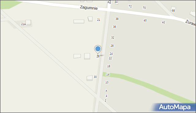 Dąbrowica, Zagumnie, 26, mapa Dąbrowica