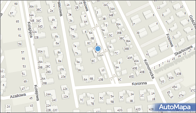 Dąbrówka, Zamkowa, 8B, mapa Dąbrówka