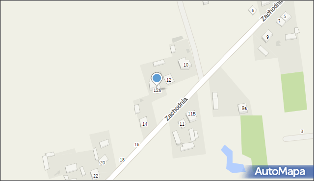 Dalików, Zachodnia, 12a, mapa Dalików