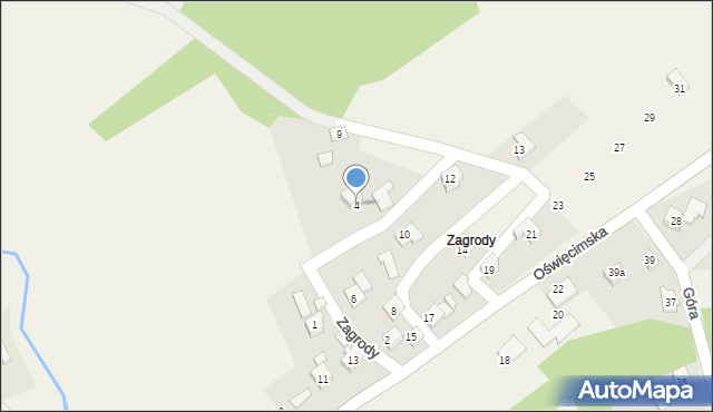 Dankowice, Zagrody, 4, mapa Dankowice