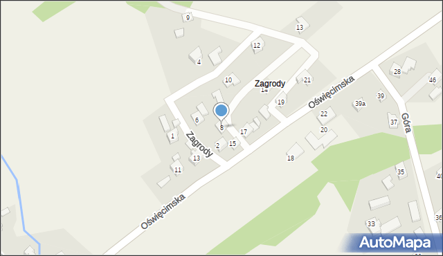 Dankowice, Zagrody, 8, mapa Dankowice