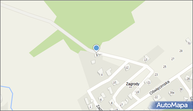 Dankowice, Zagrody, 9, mapa Dankowice