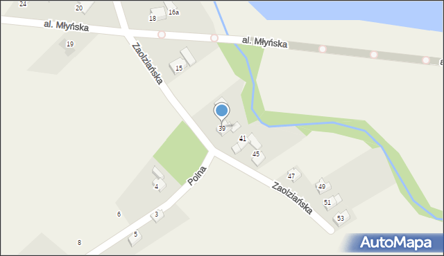 Dankowice, Zaolziańska, 39, mapa Dankowice