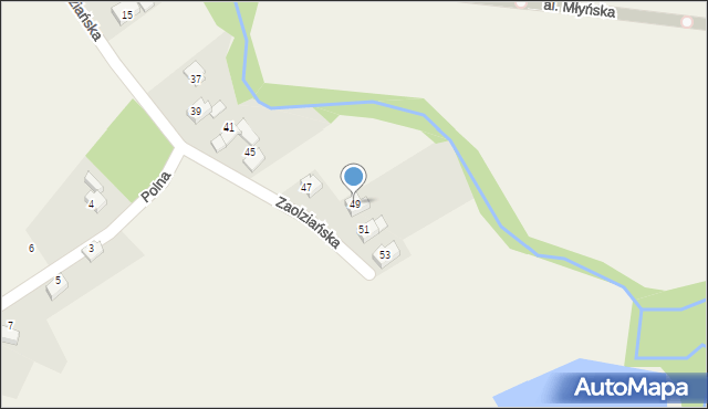 Dankowice, Zaolziańska, 49, mapa Dankowice