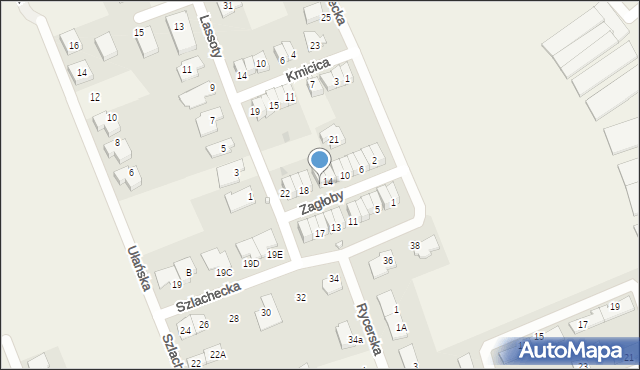 Dawidy Bankowe, Zagłoby Jana Onufrego, 16, mapa Dawidy Bankowe