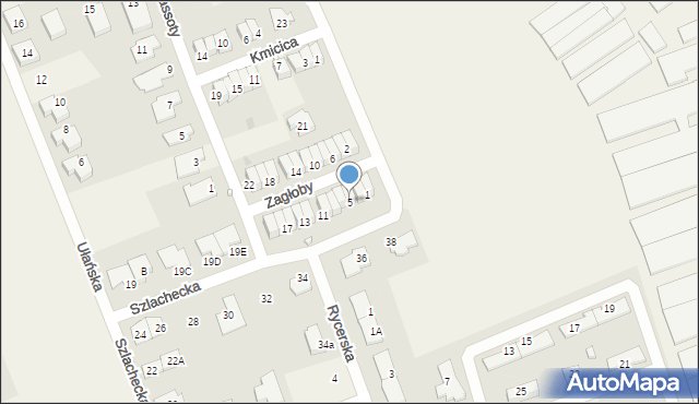 Dawidy Bankowe, Zagłoby Jana Onufrego, 5, mapa Dawidy Bankowe