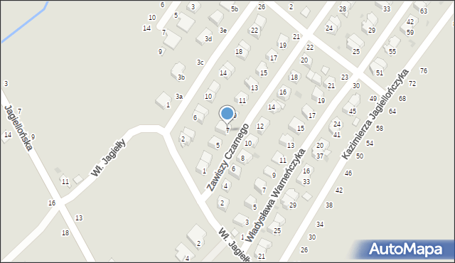 Dęblin, Zawiszy Czarnego, 7, mapa Dęblin