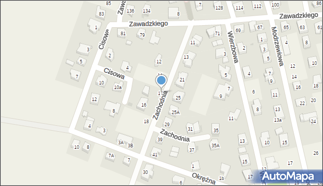 Długołęka, Zachodnia, 14a, mapa Długołęka