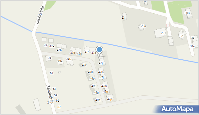 Długołęka, Zachodnia, 47h, mapa Długołęka