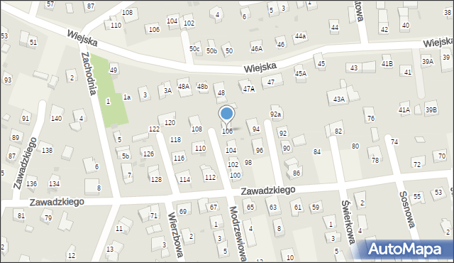 Długołęka, Zawadzkiego Aleksandra, gen., 106, mapa Długołęka