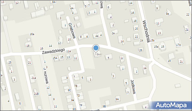 Długołęka, Zawadzkiego Aleksandra, gen., 7A, mapa Długołęka