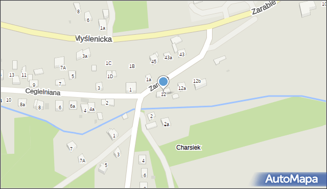 Dobczyce, Zarabie, 12, mapa Dobczyce