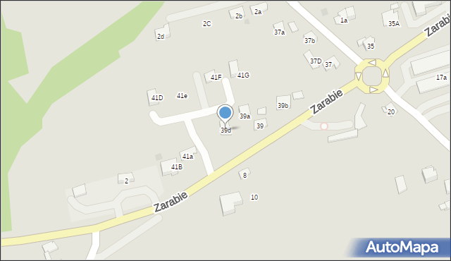 Dobczyce, Zarabie, 39d, mapa Dobczyce
