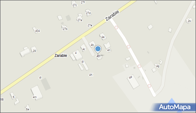 Dobczyce, Zarabie, 4D, mapa Dobczyce