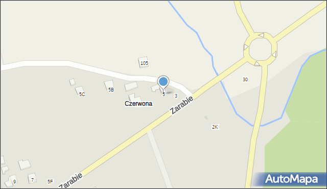Dobczyce, Zarabie, 5, mapa Dobczyce