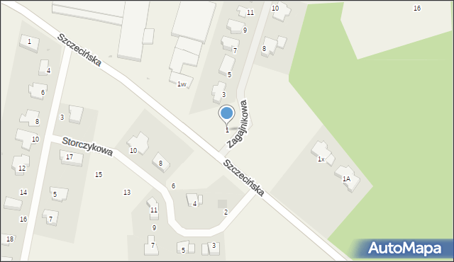 Dobra, Zagajnikowa, 1, mapa Dobra