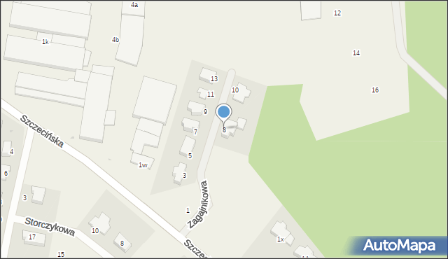 Dobra, Zagajnikowa, 8, mapa Dobra